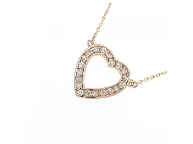 Autre Marque Collana Cuore di Diamanti Au750 Rosa - vista 3