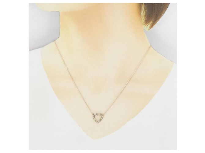 Autre Marque Collana Cuore di Diamanti Au750 Rosa - vista 6