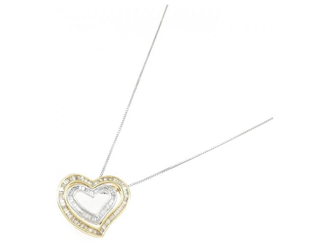 Autre Marque Collar de diamantes bitono Au750 Dorado - vista 2