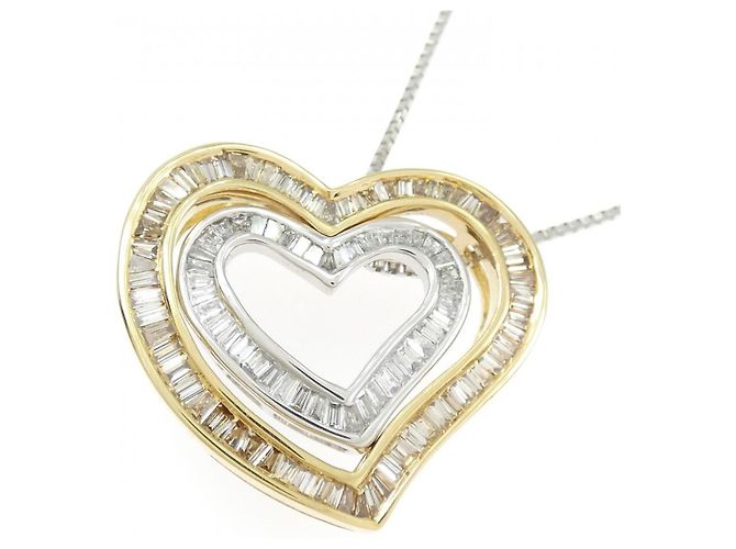 Autre Marque Collar de diamantes bitono Au750 Dorado - vista 3