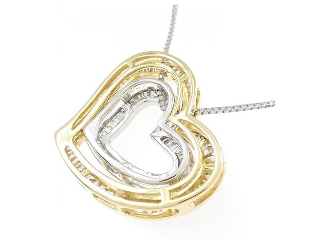 Autre Marque Collar de diamantes bitono Au750 Dorado - vista 4