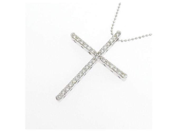 Autre Marque Collana a Croce con Diamanti Au750 Argento - vista 3