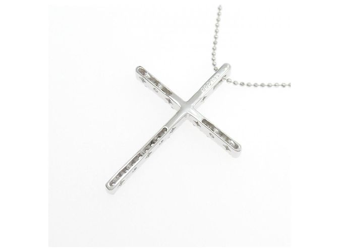 Autre Marque Collana a Croce con Diamanti Au750 Argento - vista 4