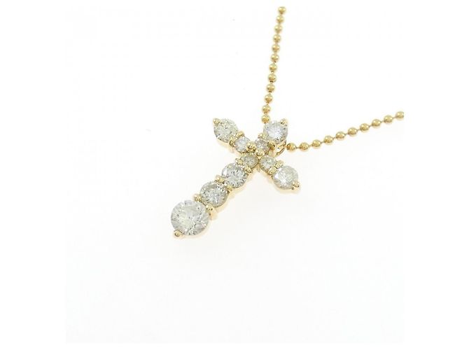 Autre Marque Collana con Croce in Diamanti Au750 D'oro - vista 3