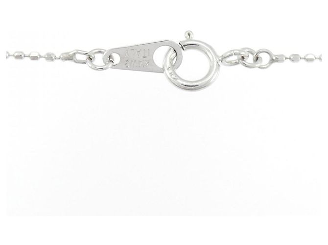 Autre Marque Collana a Fiore in Oro Bianco K14 e Diamanti Argento - vista 5