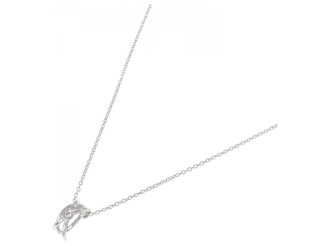 Autre Marque Collana con Diamanti Pt950 Pt850 Argento - vista 2