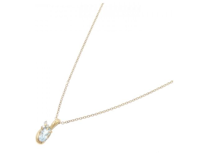 Autre Marque Collana in Acquamarina e Diamanti Au750 D'oro - vista 2