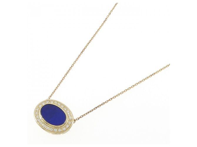 Autre Marque Collana in Lapis Lazuli e Diamanti K14YG K18YG Blu - vista 2