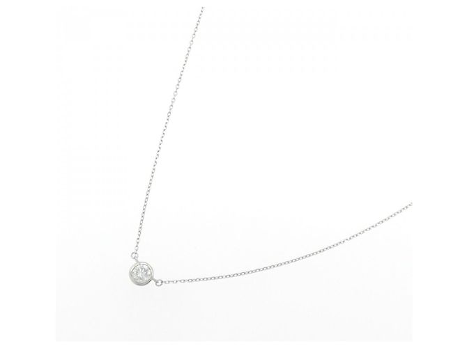 Autre Marque PT900 Solitär-Diamantkette Silber - Ansicht 2