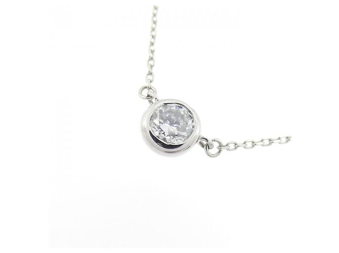 Autre Marque PT900 Solitär-Diamantkette Silber - Ansicht 3