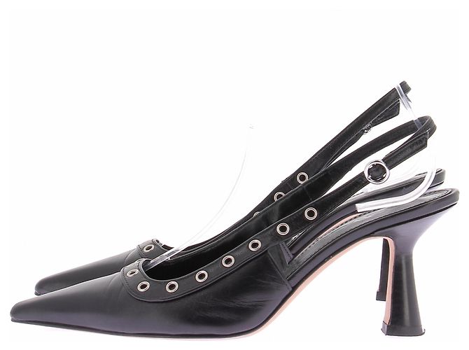 Aeyde Slingbacks aus Leder schwarz - Ansicht 2