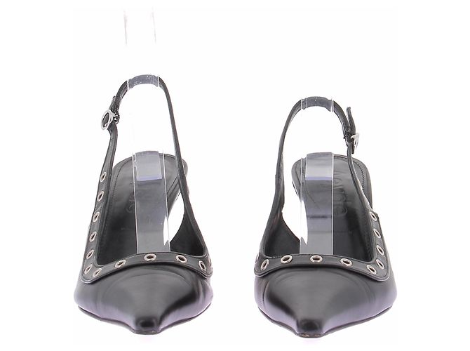Aeyde Slingbacks aus Leder schwarz - Ansicht 3