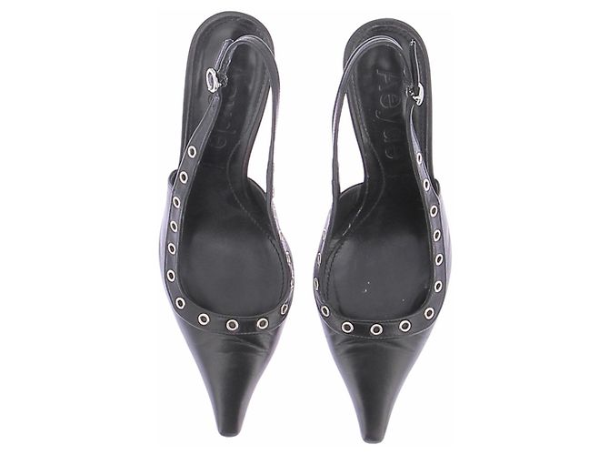 Aeyde Slingbacks aus Leder schwarz - Ansicht 4