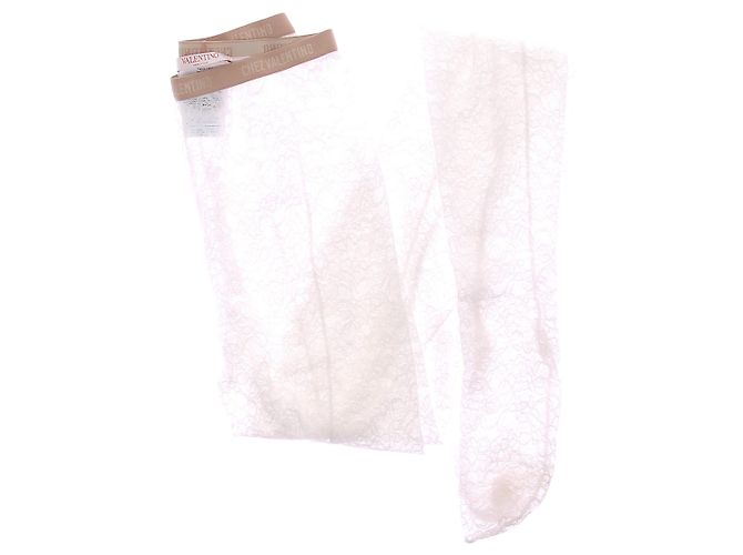 Valentino Garavani Medias de encaje blancas Blanco - vista 2