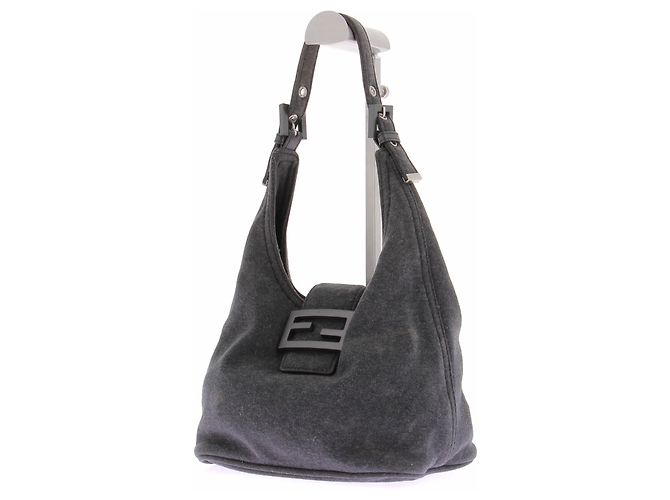 Fendi Borsa "Mamma Baguette" grigia Grigio - vista 3