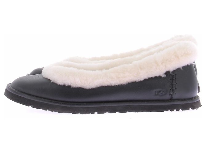 Ugg Schwarze gefütterte Ballerinas - Ansicht 2