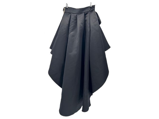 Elisabetta Franchi Gonna lunga nera voluminosa Nero - vista 2