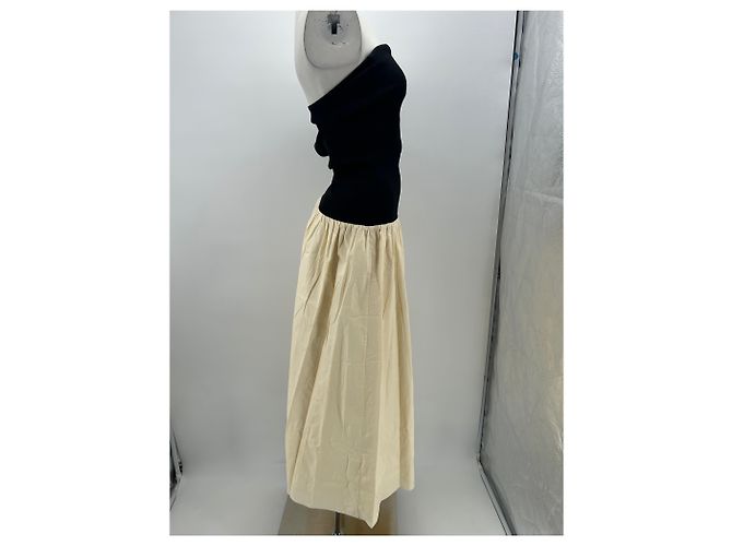 Autre Marque Vestido palabra de honor ANNA QUAN de algodón blanco - vista 3