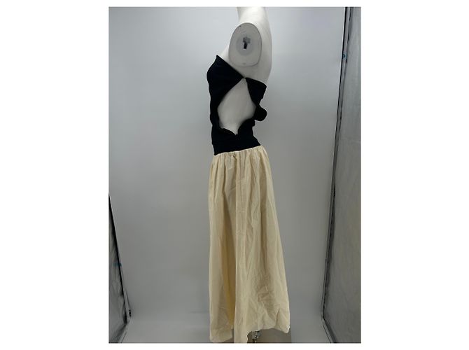 Autre Marque Vestido palabra de honor ANNA QUAN de algodón blanco - vista 4