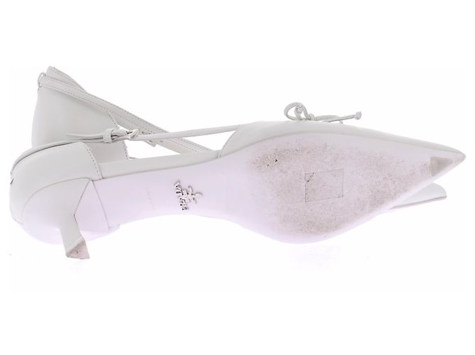 Zapatos slingback Prada de piel blanca talla 40 Blanco - vista 5