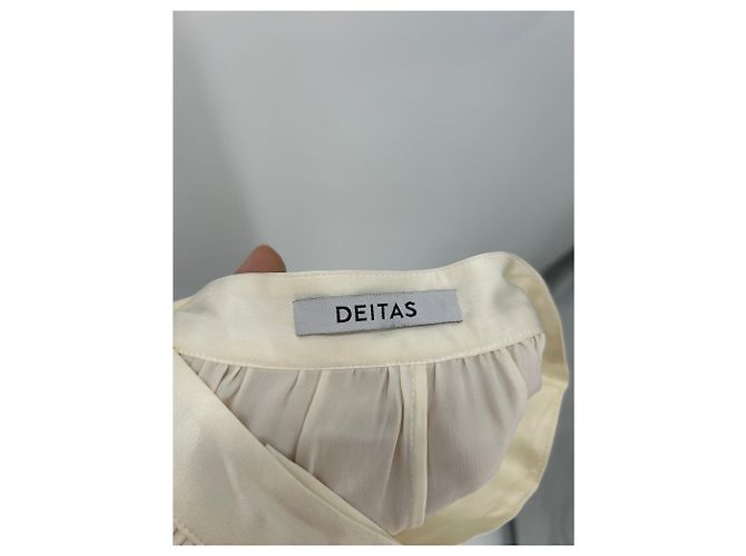 Autre Marque Falda de seda blanca con botones DEITAS Blanco - vista 4