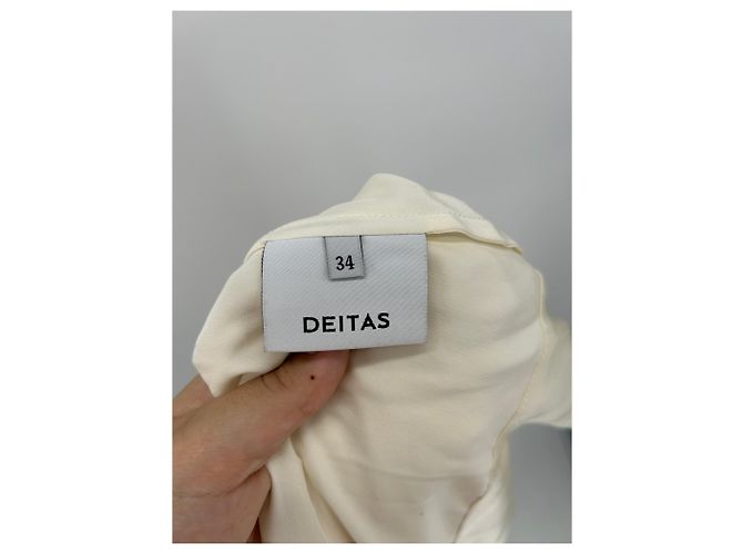 Autre Marque Falda de seda blanca con botones DEITAS Blanco - vista 5