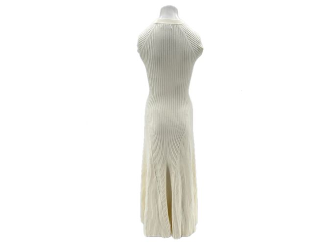 Autre Marque Weißes Kleid mit Golddetails - Ansicht 2