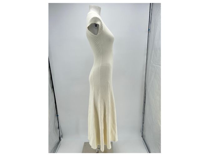 Autre Marque Weißes Kleid mit Golddetails - Ansicht 4