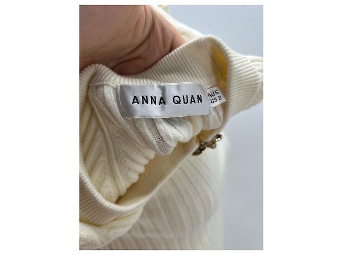 Autre Marque Weißes Kleid mit Golddetails - Ansicht 5