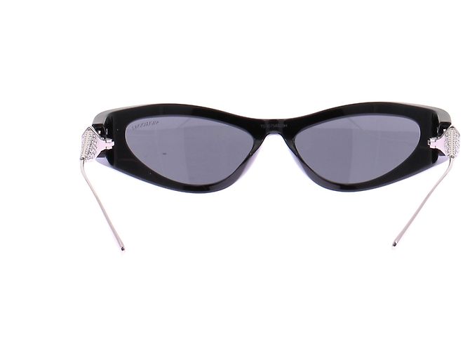 Swarovski Gafas de sol negras con strass Negro - vista 3