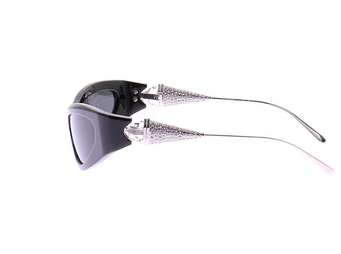 Swarovski Gafas de sol negras con strass Negro - vista 5