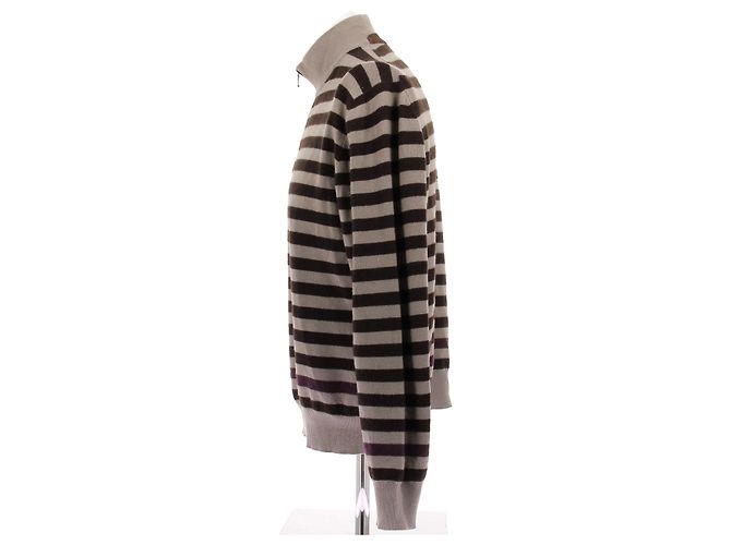 Loro Piana Jersey de cachemira a rayas Castaño - vista 3