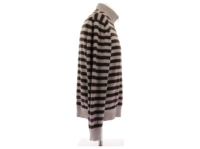 Loro Piana Jersey de cachemira a rayas Castaño - vista 4