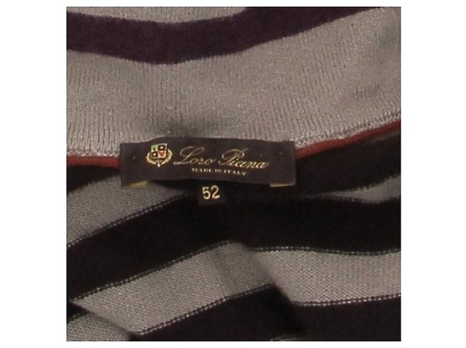 Loro Piana Jersey de cachemira a rayas Castaño - vista 6