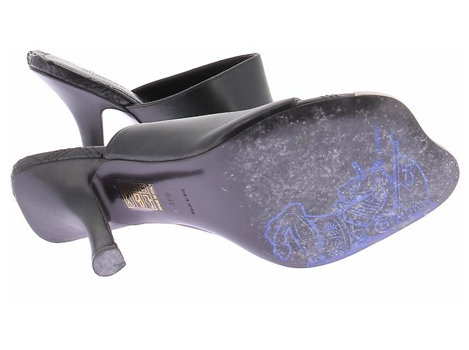 Burberry Mule aperte nere Nero - vista 6