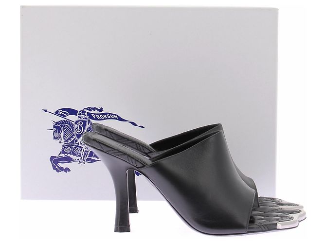 Burberry Mule aperte nere Nero - vista 8