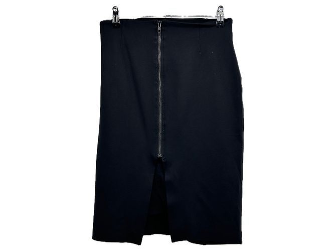 Acne Falda negra con cremallera Negro - vista 2