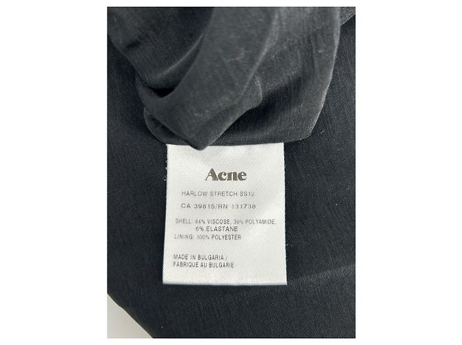 Acne Falda negra con cremallera Negro - vista 4