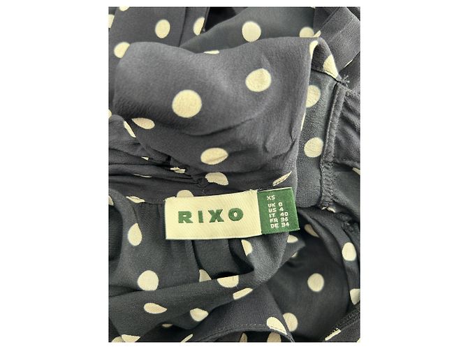 Autre Marque Vestido largo de seda con peso RIXO Negro - vista 5