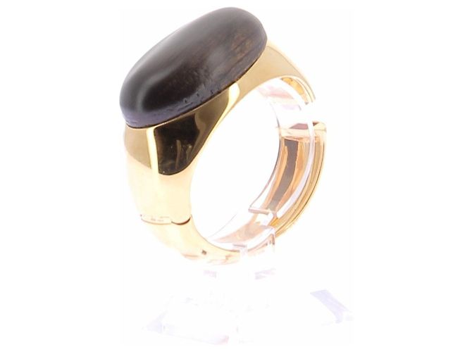 Saint Laurent Bracciale rigido dorato D'oro - vista 3