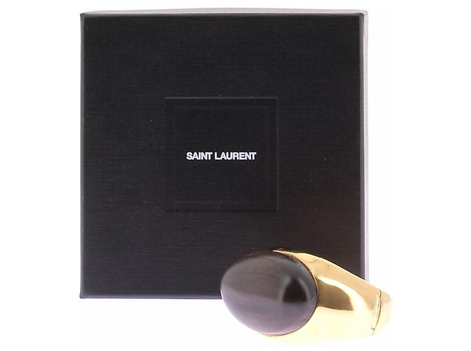 Saint Laurent Bracciale rigido dorato D'oro - vista 6