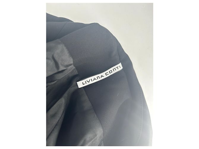 Autre Marque LIVIANA CONTI Langer schwarzer Mantel - Ansicht 5