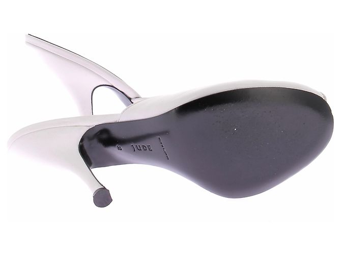 Autre Marque Mule bianche in pelle Bianco - vista 4