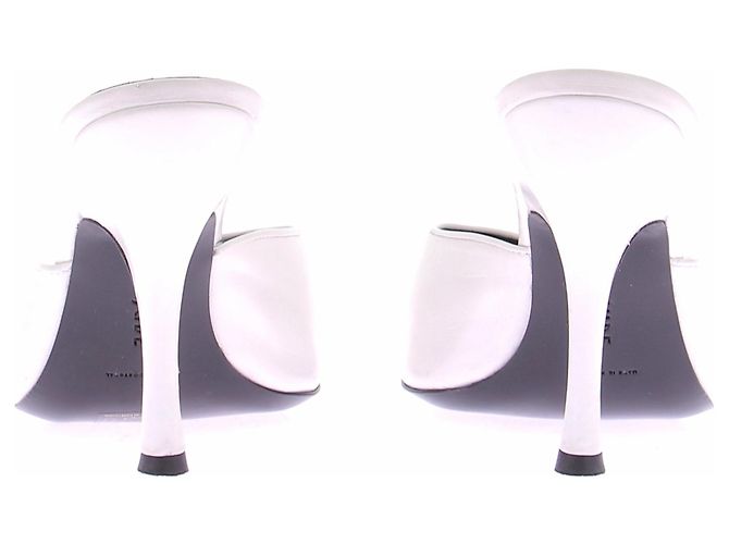 Autre Marque Mule bianche in pelle Bianco - vista 6
