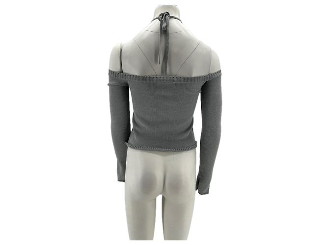 Autre Marque Graues Off-Shoulder-Top - Ansicht 2