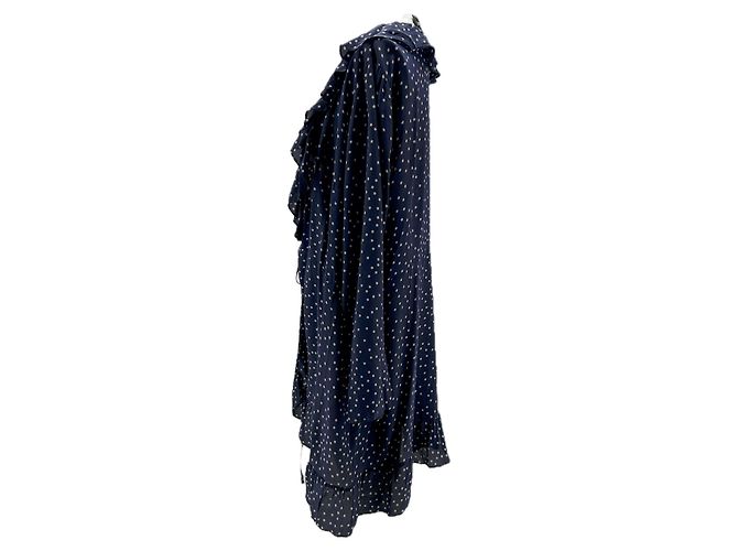 Autre Marque Vestido de seda azul DESIGN XL - vista 4