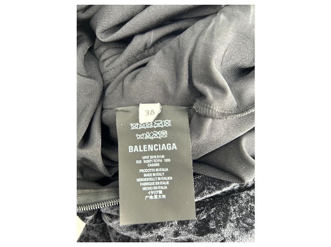 Balenciaga Samtkleid Schwarz - Ansicht 5