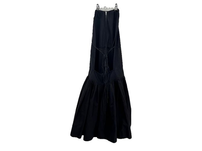 Vestido negro con espalda descubierta de algodón Alaïa - vista 2
