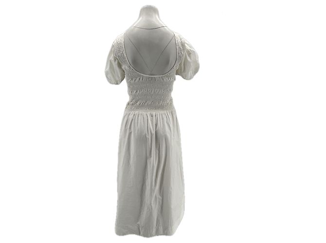 Vestido Ganni blanco con espalda descubierta de algodón - vista 2