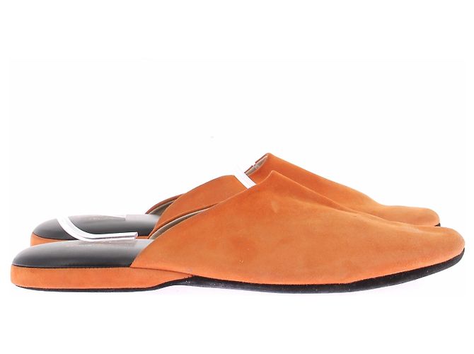 Charvet Pantofole in scamosciato arancione - vista 3